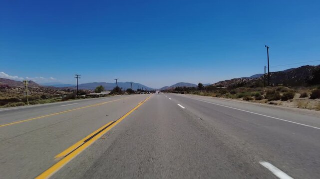 Angeles Crest Highway Summer Eastbound 7 Wrightwood to Mormon Rock 11 Front View Driving Plate Angeles National Forest California USA
