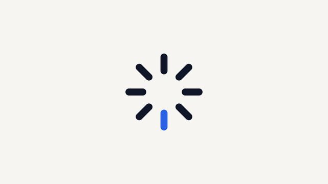 Minimalist Digital Loading Progress Indicator Icon Featuring Circular Radial Segments for Web Interface and Software User Experience Design