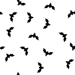 Fototapeta premium pattern spooky bat halloween cartoon. costume vampire, haunted eerie, wings darkness spooky bat halloween sign vector