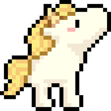 pixel art of unicorn