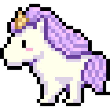 pixel art of unicorn