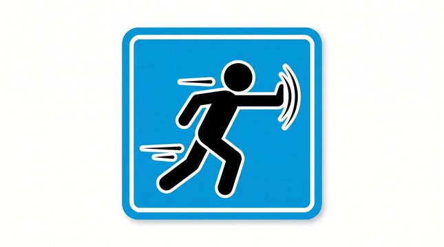 Person pushing against resistance force icon