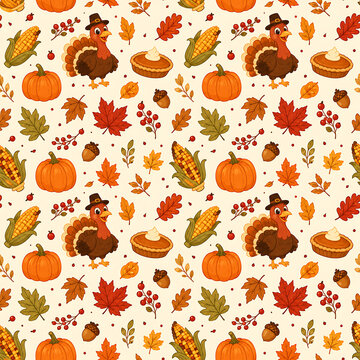Thanksgiving Seamless Pattern