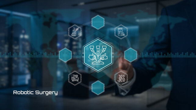 Advanced robotic surgery technology with medical innovation and digital interface for healthcare solutions