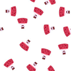 Fototapeta premium pattern drawing a graphic illustration of a red liquid potion bottle containing a mysterious bubbling fluid, capped with a cork, conveying concepts of magic, alchemy, and fantasy