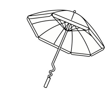 Beach umbrella outline