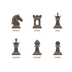 Classic Chess Pieces Vector Icon Set. Solid Green Silhouettes for Business Strategy and Leadership -Mockup Template. © Apparel Design