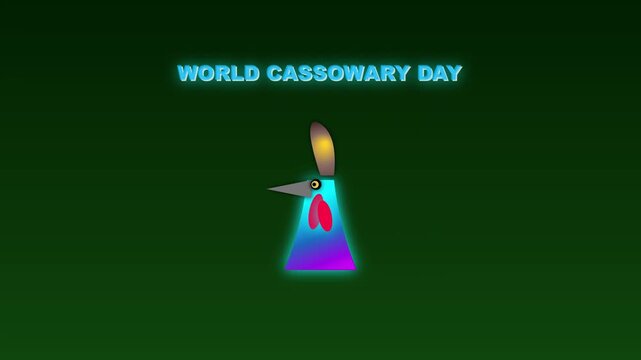 Cassowary Illustration for World Cassowary Day Celebration