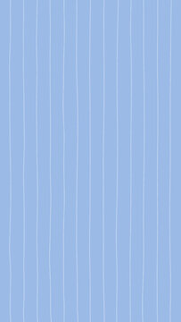 White Hand Drawn Line Stripe Pattern on Blue Vertical Background