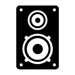 audio speaker black silhouette sound system icon © Vaa