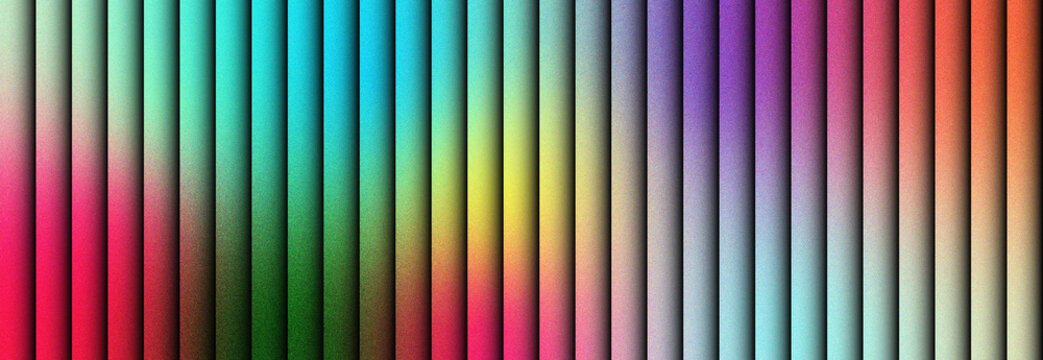 Vibrant abstract background with vertical stripes, colorful gradient pattern on parallel lines. Modern geometric texture with rainbow spectrum, creative digital art for web design and banners.