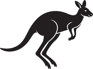 Fototapeta premium Jumping Kangaroo Silhouette