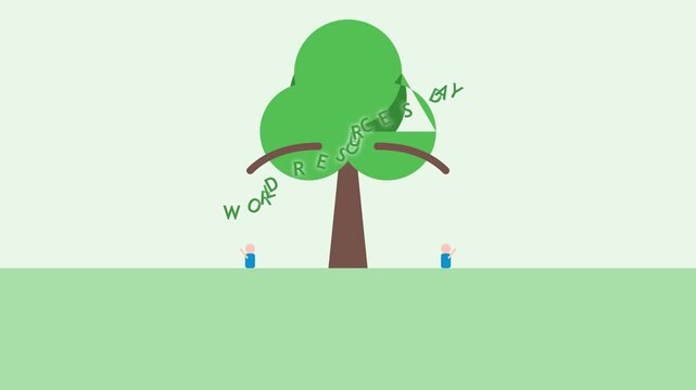 World Resources Day Animation with Children and Sustainable Tree