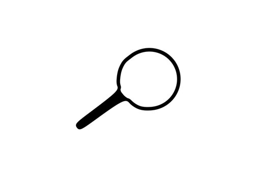 magnifying glass on white background