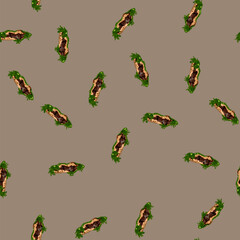 Obraz premium seamless pattern abyss pit cartoon. chasm shaft, mine hollow, depression sinkhole abyss pit sign vector