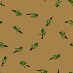 Obraz premium seamless pattern garden lake plant cartoon. wetland silhouette, tree marsh, park nature garden lake plant sign vector