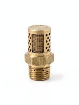 Brass check valve with mesh screen and threaded connection for fluid control