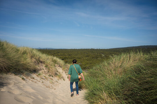The Oregon sand dunes.  Dunes City Oregon, USA
