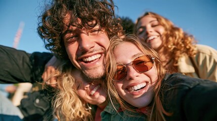 Fototapeta premium Diverse Friends Enjoying Leisure Time Together
