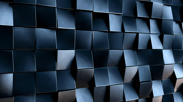Abstract 3D metallic geometric panels background