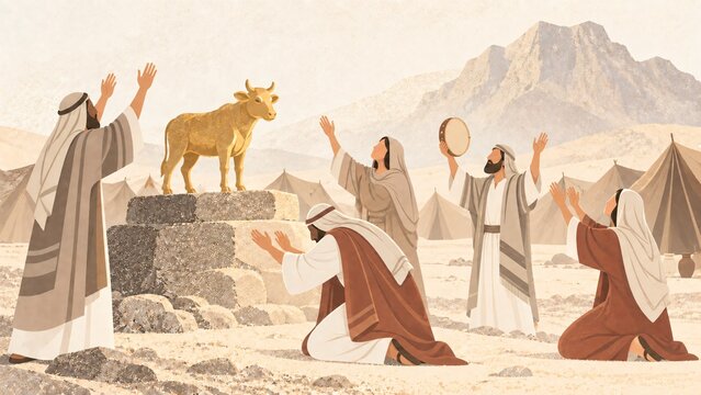 Nominandus_Exodus_The Israelites worship the golden calf