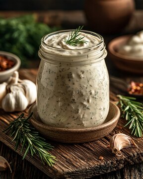 Creamy Keto Ranch Dressing with Dill and Sour Cream