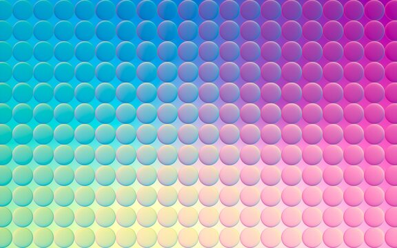 Pastel glass circle pattern with colorful abstract background