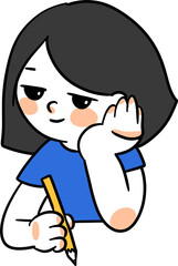 cartoon illustration of a boy © 한빛 장