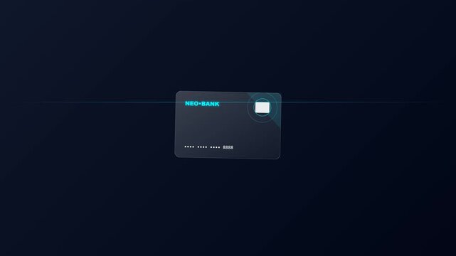 Credit card on black