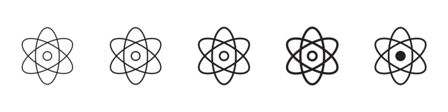 React icon flat outline in black