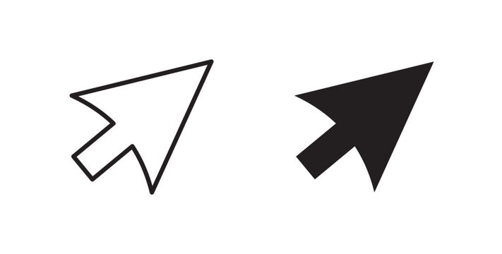 Mouse icon flat outline in black
