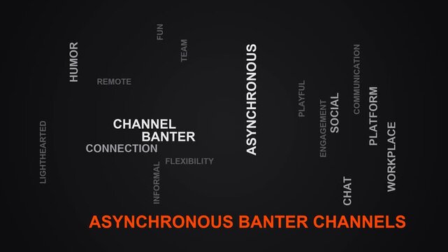Asynchronous Banter Channels Word Cloud