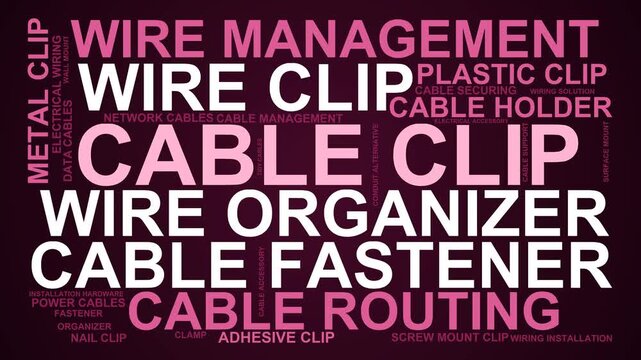 Cable Clip Word Cloud