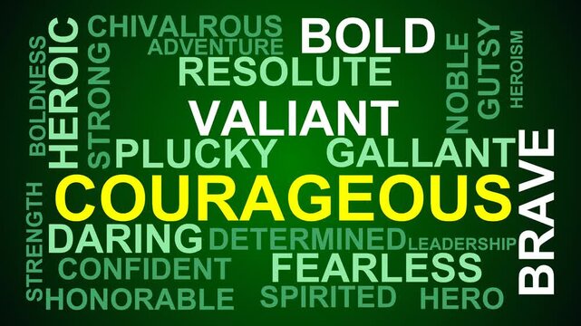 Courageous Word Cloud