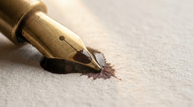 Fountain pen nib with ink for National Author's Day