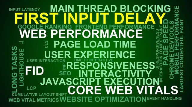 First Input Delay Word Cloud