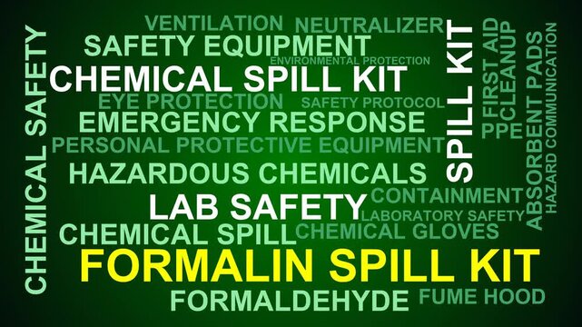 Formalin Spill Kit Word Cloud