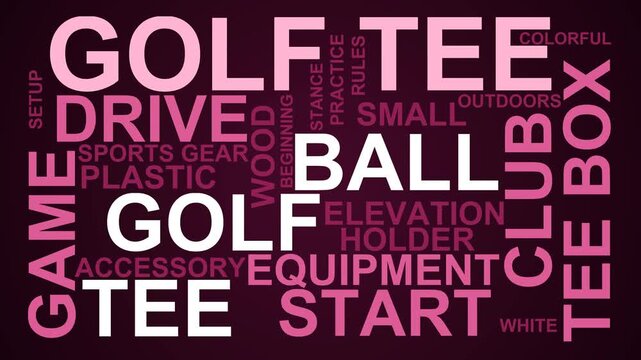 Golf Tee Word Cloud