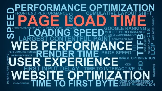 Page Load Time Word Cloud