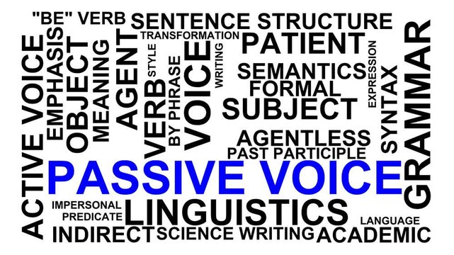 Passive Voice Word Cloud