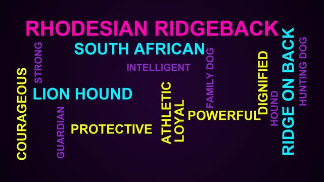 Rhodesian Ridgeback Word Cloud