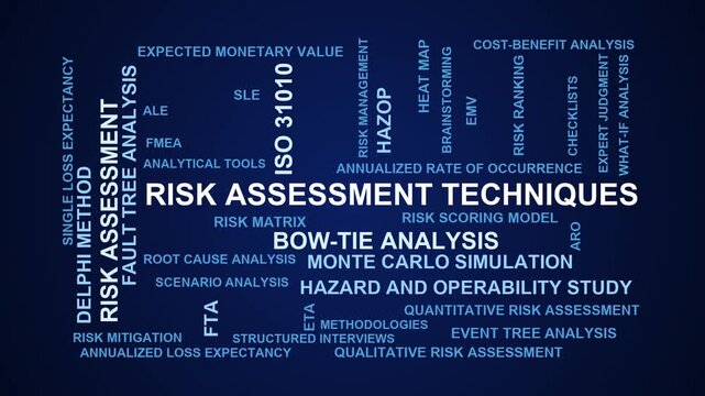Risk Assessment Techniques Word Cloud