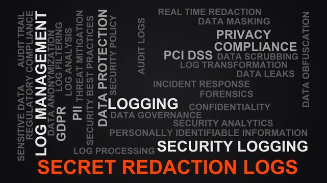 Secret Redaction Logs Word Cloud