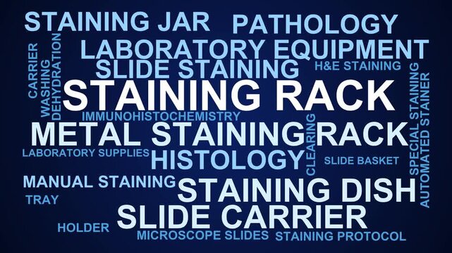 Staining Rack Word Cloud