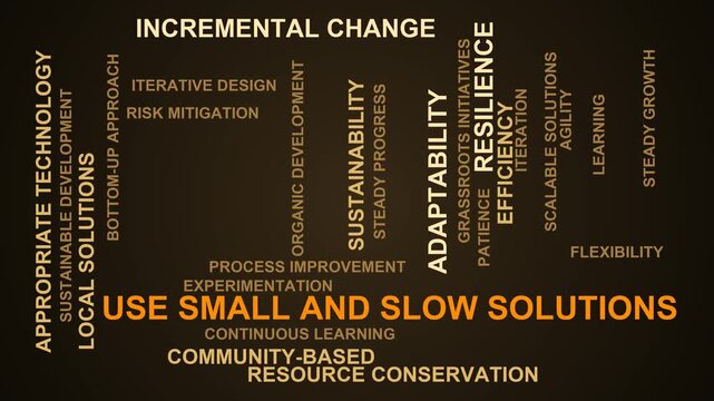 Use Small And Slow Solutions Word Cloud