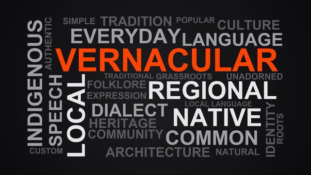 Vernacular Word Cloud