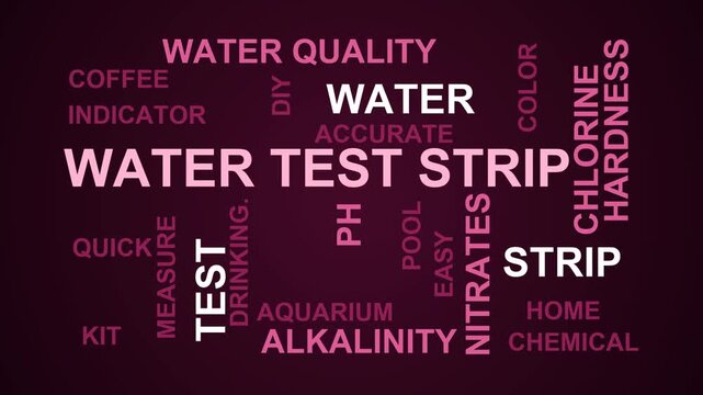 Water Test Strip Word Cloud