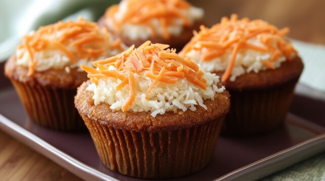 Delicious carrot coconut cupcakes perfect for desserts and celebrations