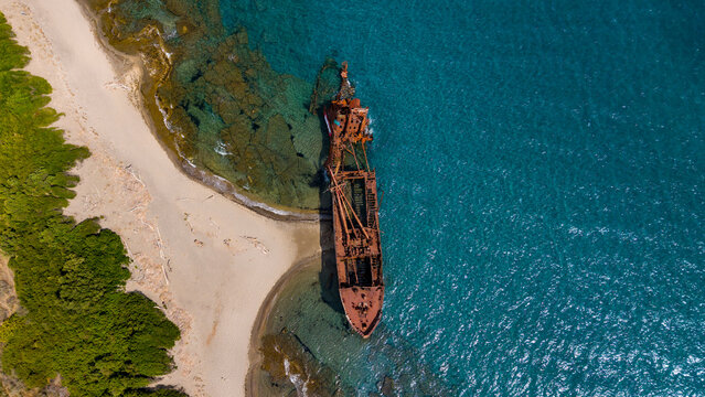 Agios Dimitrios shipwreck in Peloponnese, Greece