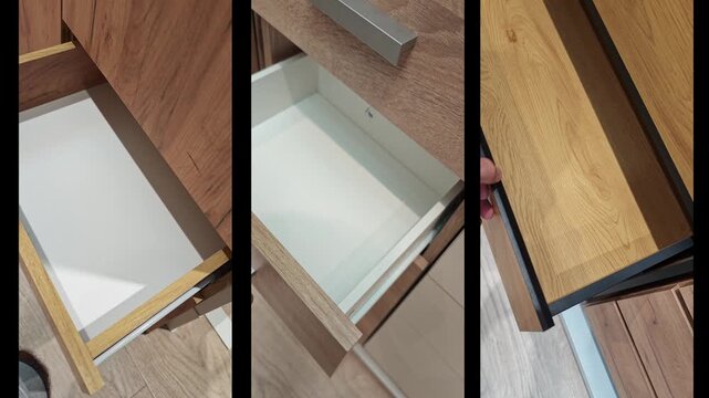 Men hand opens a chest of drawers
